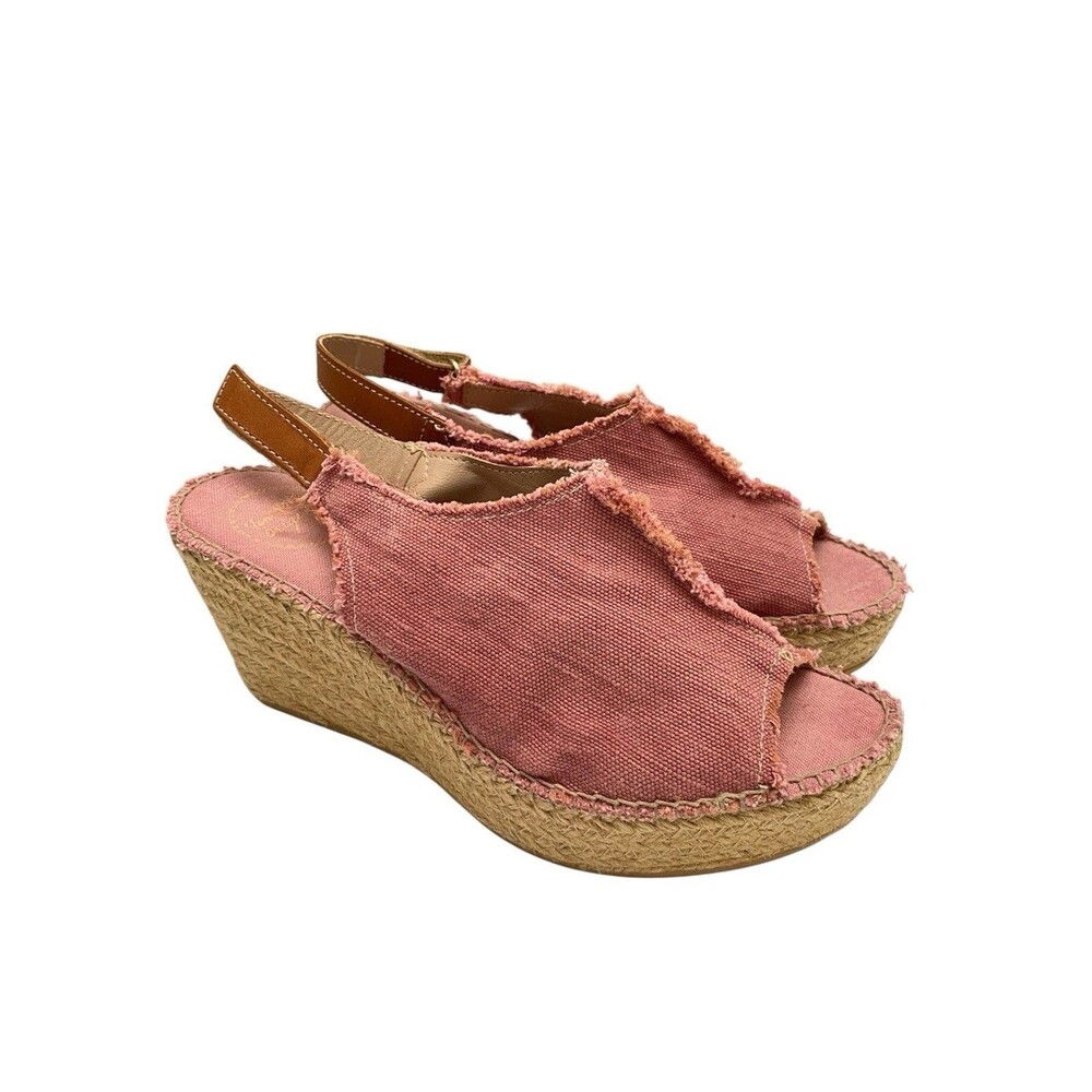 Toni Pons Women’s Lugano Sandals Wedge Sling Back Espadrilles Shoes Pink 40 US 9